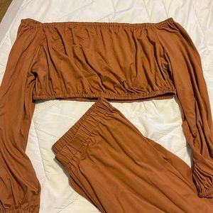 Shein Crop Top Pants Set